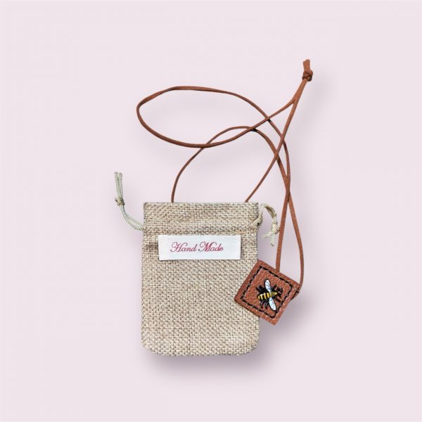 Bee Embroidered Leather Necklace - Image 2