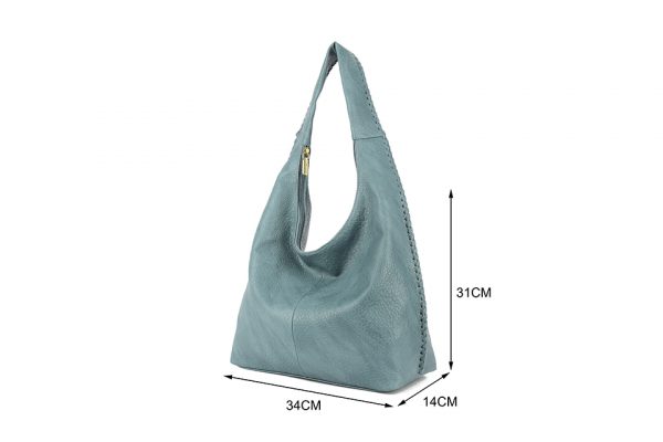 Leather Hobo Shoulder Bag – Soft & Spacious - Image 2
