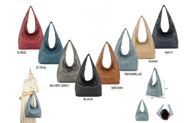 Leather Hobo Shoulder Bag – Soft & Spacious - Image 3