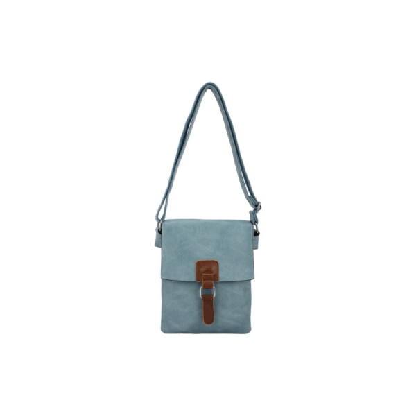 Classic Leather Crossbody Bag with Buckle Flap