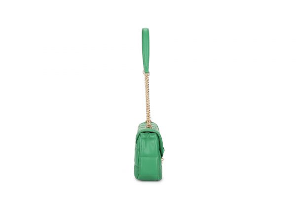 Luxury Quilted Leather Shoulder Bag with Chain Strap – Elegant & Compact - Image 4