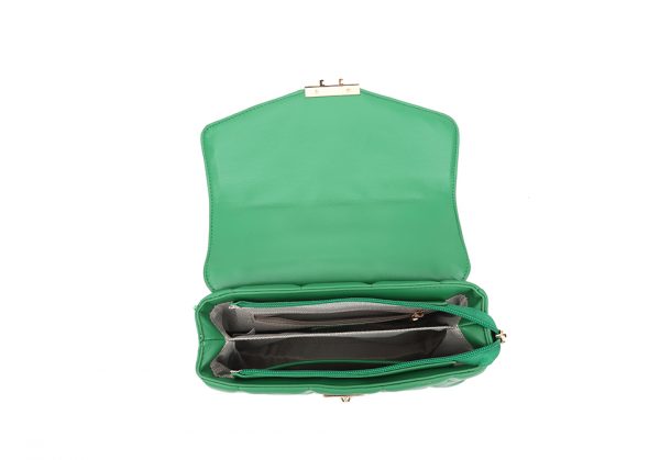 Luxury Quilted Leather Shoulder Bag with Chain Strap – Elegant & Compact - Image 6