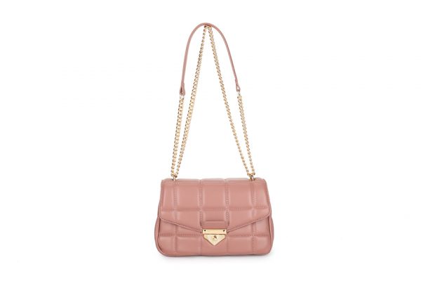 Luxury Quilted Leather Shoulder Bag with Chain Strap – Elegant & Compact - Image 8