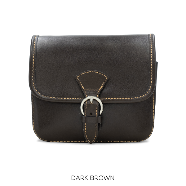 Leather Small Buckle Crossbody - Image 7