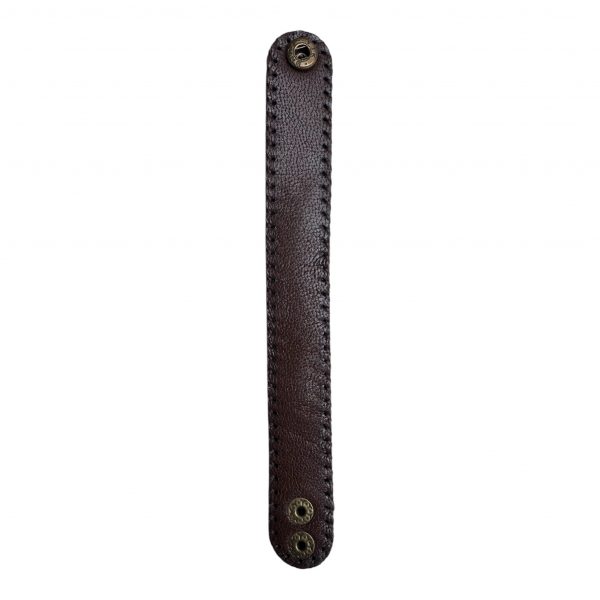 Handcrafted Leather – Black & Brown Stitch Detail - Image 2