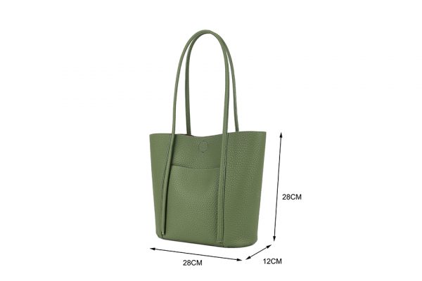 Classic Everyday Faux Leather Tote Bag – Multiple Colours - Image 9