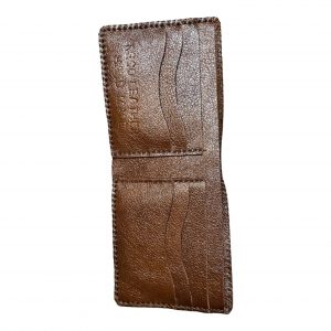 Handmade Genuine Leather Wallet – Slim Brown Bifold with Multiple Card Slots