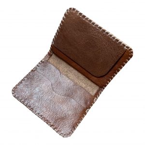 Handmade Genuine Leather Card Holder – Slim Brown Wallet