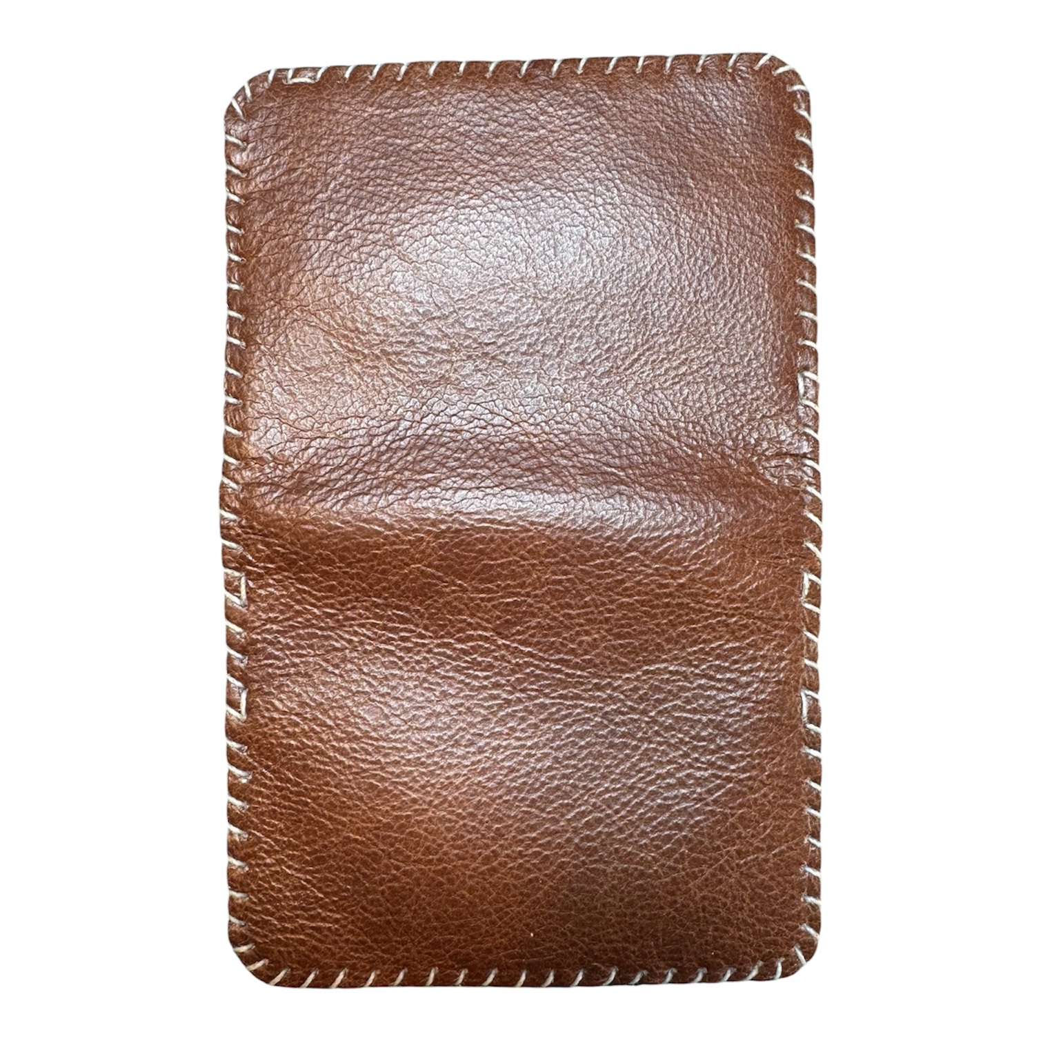 Handmade Genuine Leather Card Holder – Slim Brown Wallet - Image 2