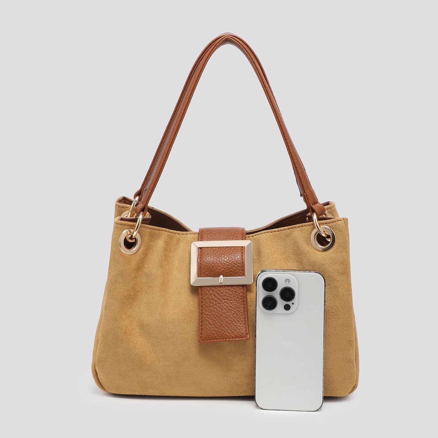 Classic Buckle Shoulder Handbag - Image 7