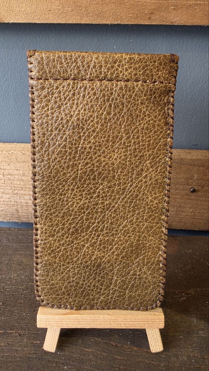 Leather Glasses Case – Floral Embroidery - Image 3